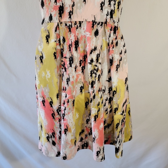 NEW JAX Watercolor Abstract Sleeveless Sheath Dress Sz 4 Full-Zip Minimalist - Picture 8 of 12